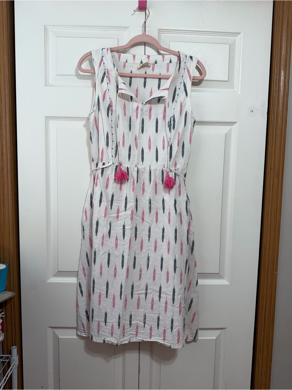 Mata Traders White Midi Dress with Pockets - Picture 1 of 10